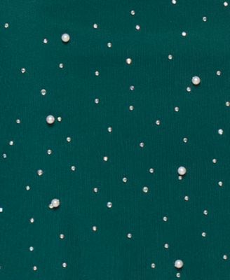 Juniors' Embellished Off-The-Shoulder Gown