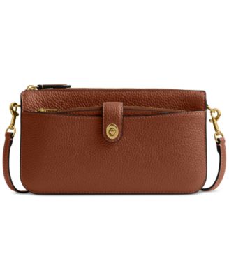 Coach outlet crossbody leather bag