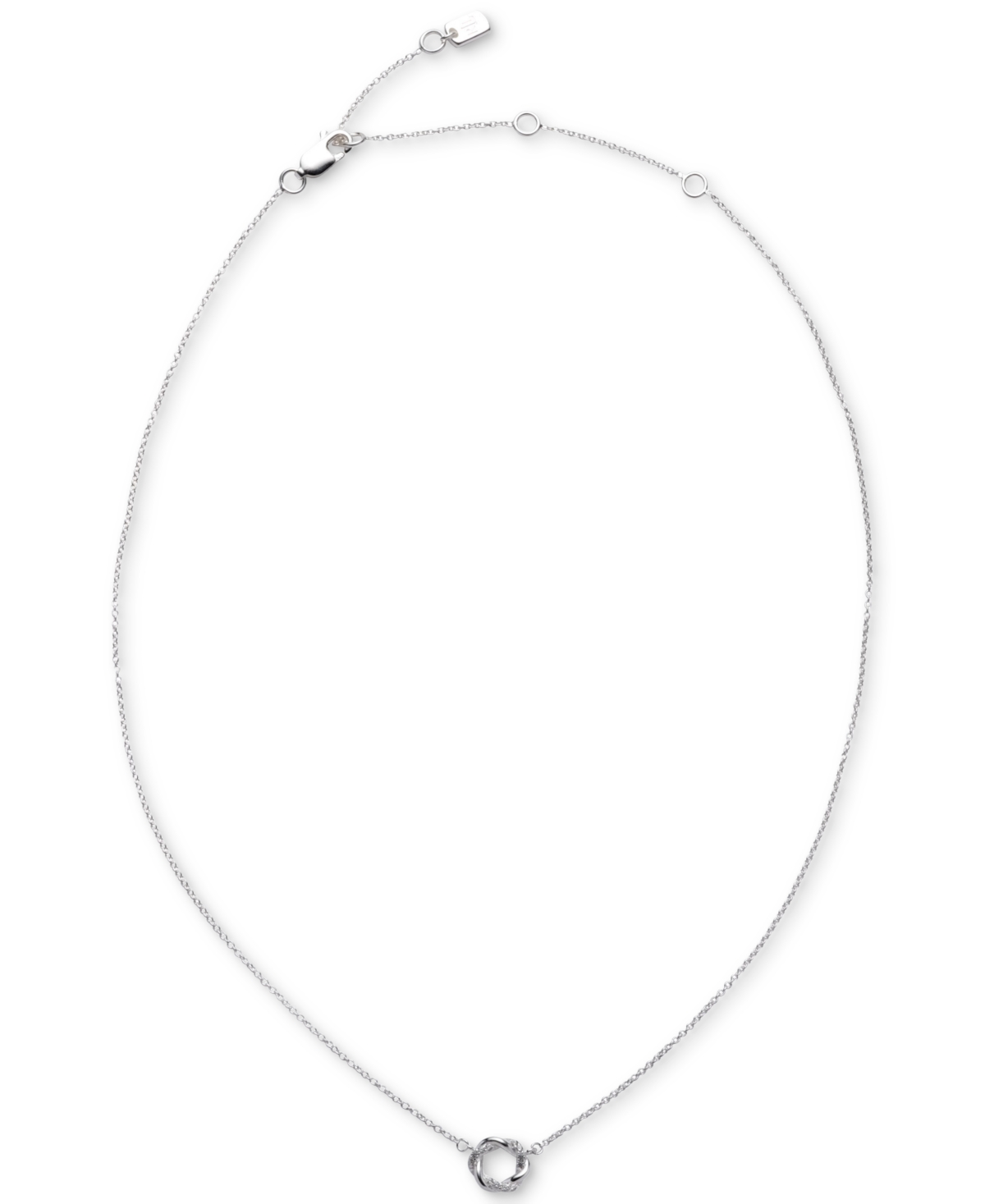 Lauren Ralph Lauren SterlingPave Open Knot Pendant Necklace, 14