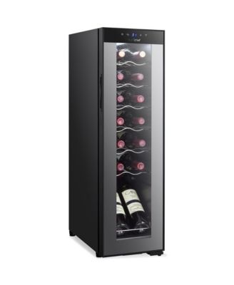 Wine Chilling Refrigerator Cellar - Single-Zone Wine Cooler/Chiller, Digital Touch Button Control with Air Tight Seal, Contains Placement for Standing Bottles (14 Bottle Storage Capacity)