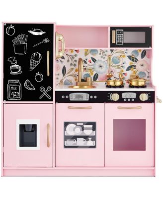Wooden Chalkboard 11-Piece Play Kitchen Set, Ages 3+