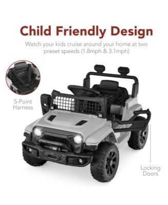 6V Kids Ride-On Truck Car w/ Parent Remote Control, 4-Wheel Suspension, LED Lights