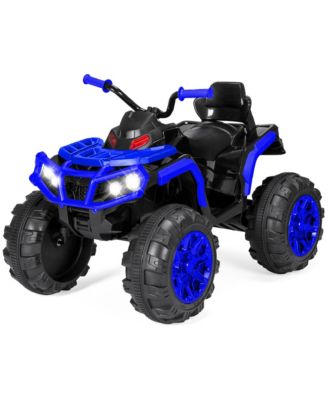 12V Kids Ride-On ATV Quad w/ Bluetooth, 3.7mph Max, Treaded Tires, LED Lights, Radio