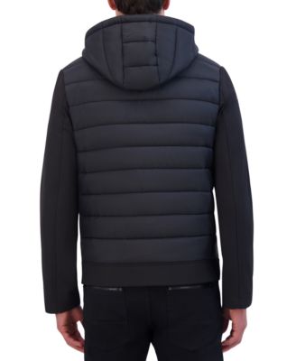 Кеннет Коул Kenneth Cole Мужская куртка-бомбер с капюшоном из мягкой ткани Kenneth Cole в смешанном стиле 39090₽