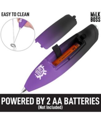 Milk Boss Powerful Milk Frother Handheld With Upgraded Holster Stand