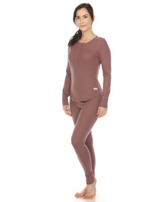 Women's Waffle Pajama Set