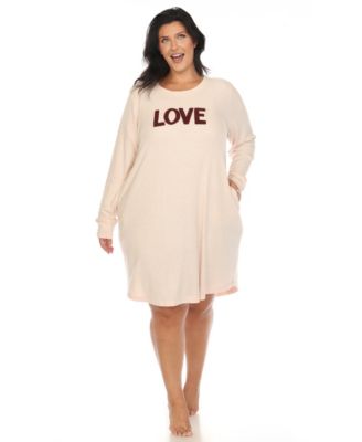 Plus Size Long Sleeve Sleepshirt