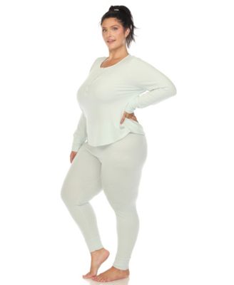 Plus Size Waffle Pajama Set