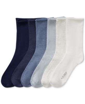 Women's 6 Pack Roll-Top Trouser Socks