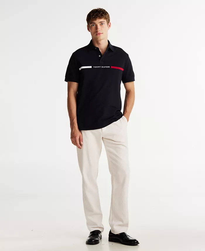 Men's Classic-Fit Embroidered Chest Insert Polo Shirt - thumbnail 6