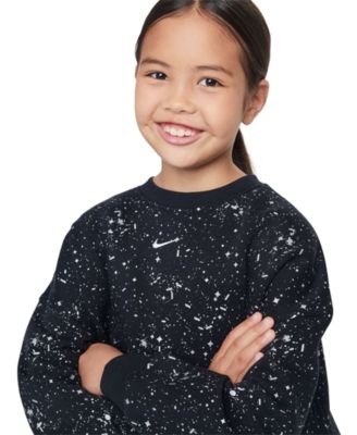 Big Girls Sportswear Club Fleece Crewneck Sparkle Sweatshirt  