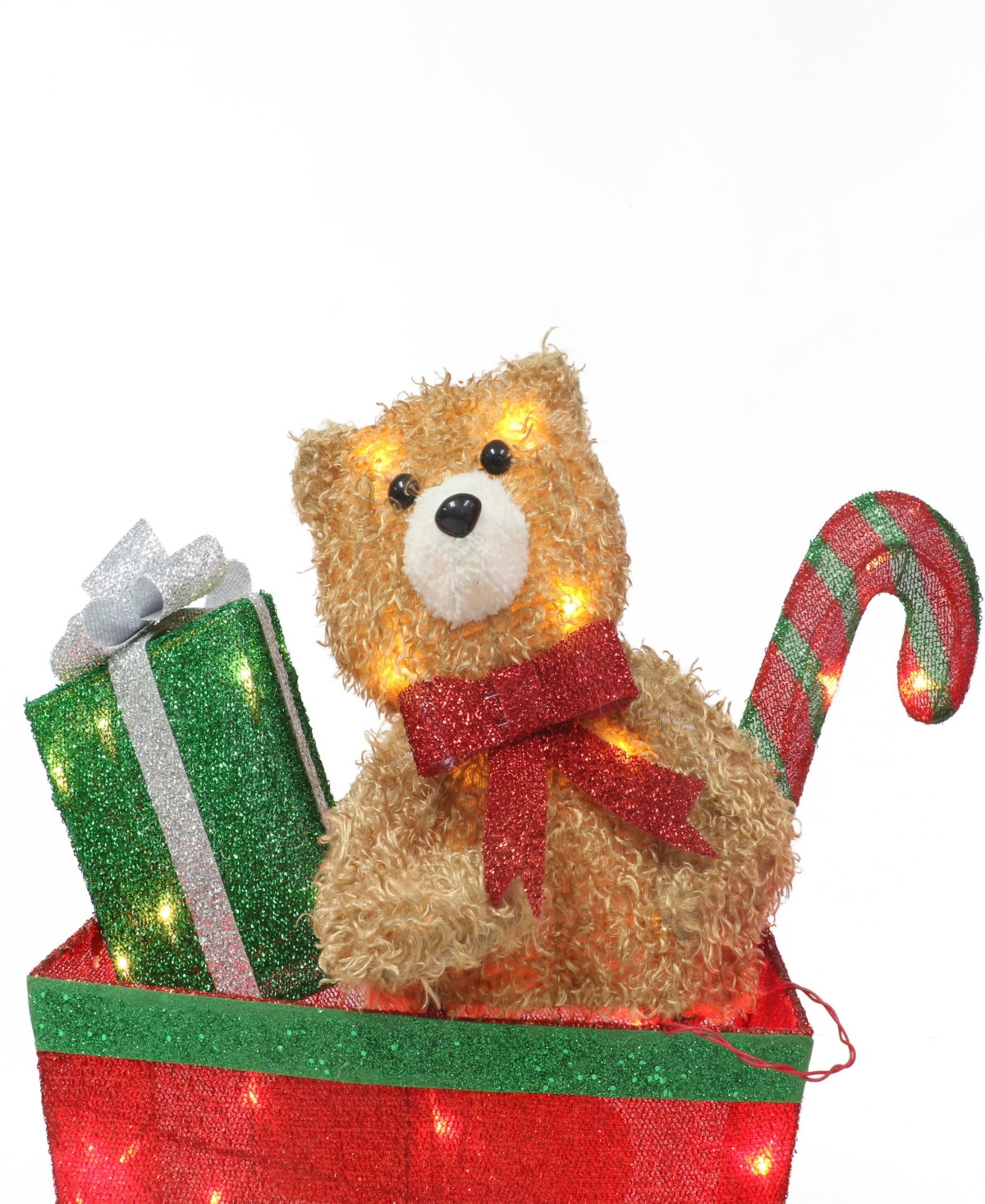Puleo 71" Lighted Outdoor Wire Frame Train With Presents In Assorted