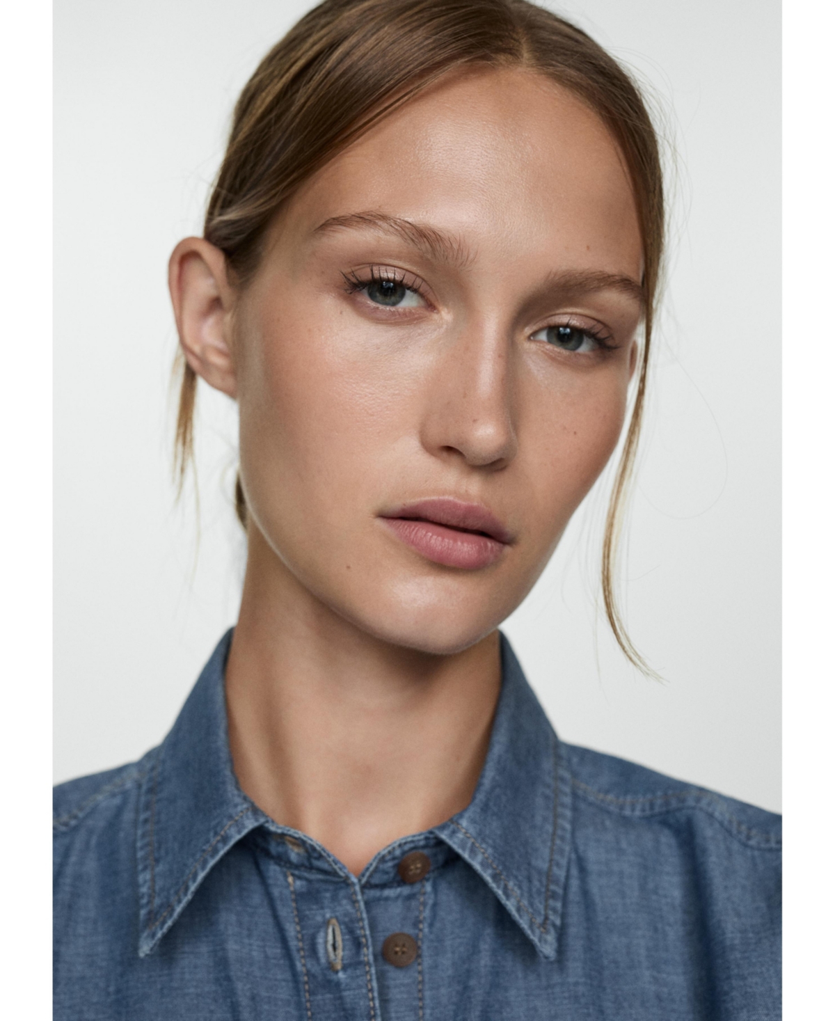 Mango Women's Pocket Denim Shirt