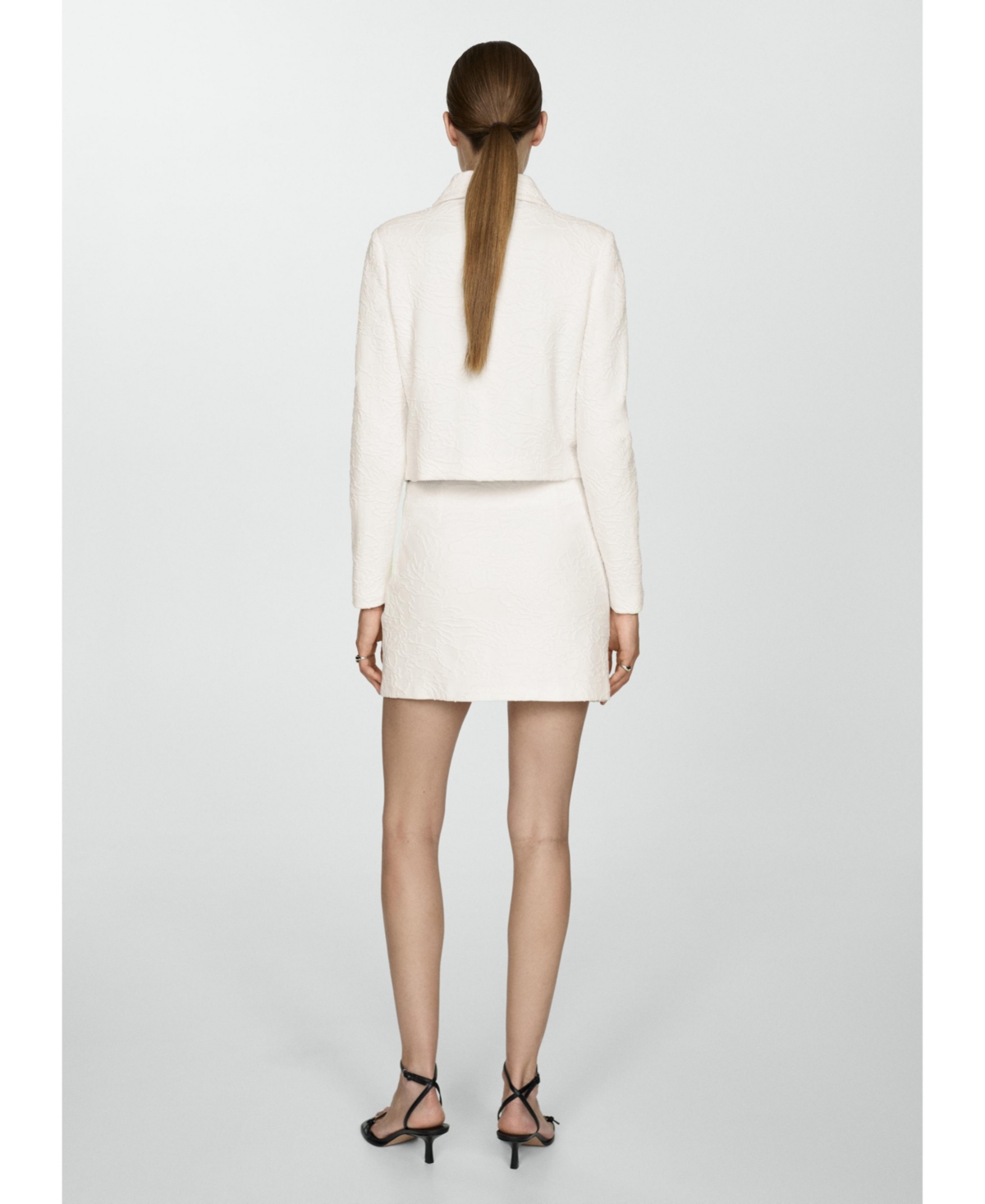 Mango Women's Textured Straight-Fit Mini-Skirt