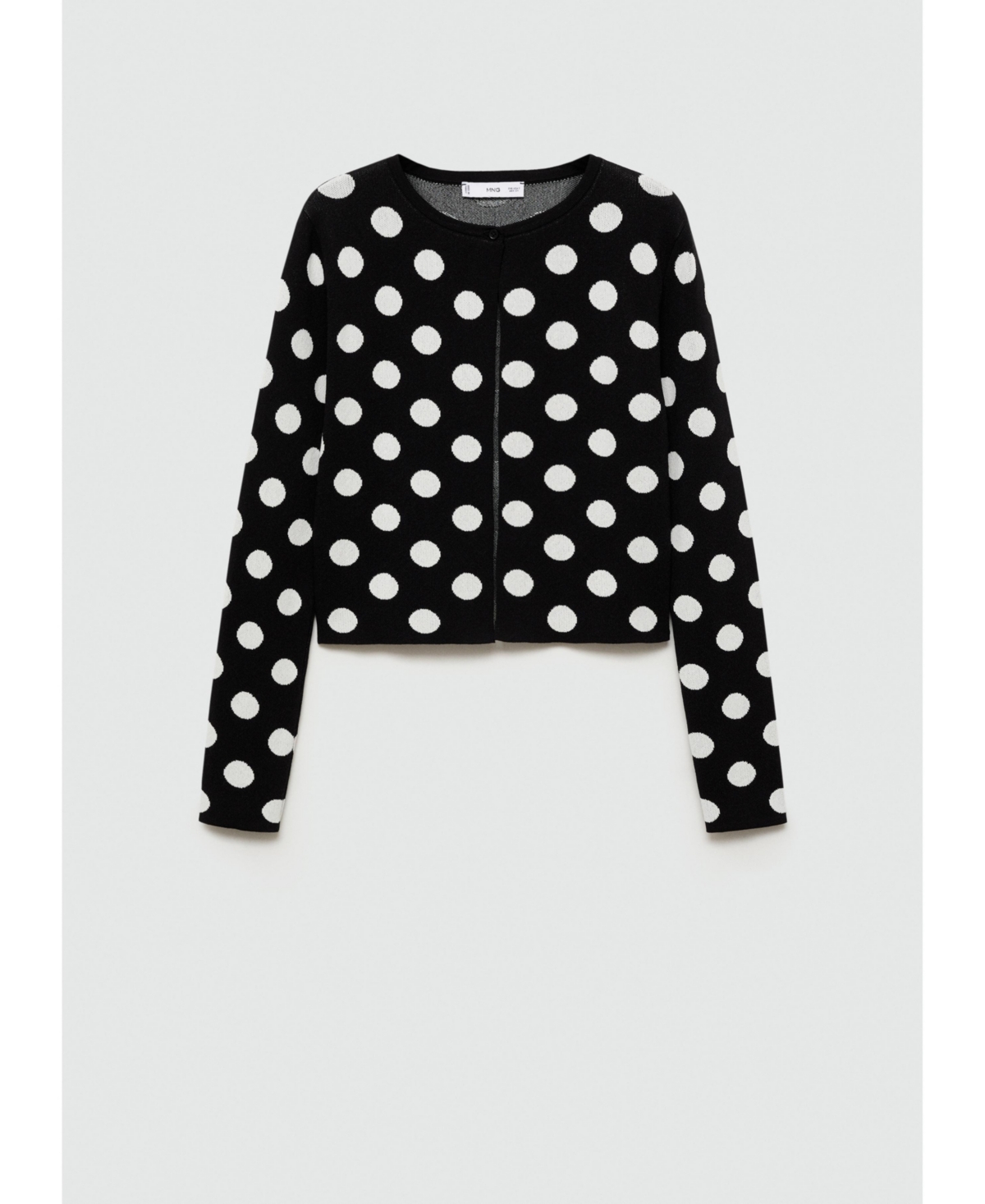 Mango Women's Polka-Dot Knitted Cardigan Sweater