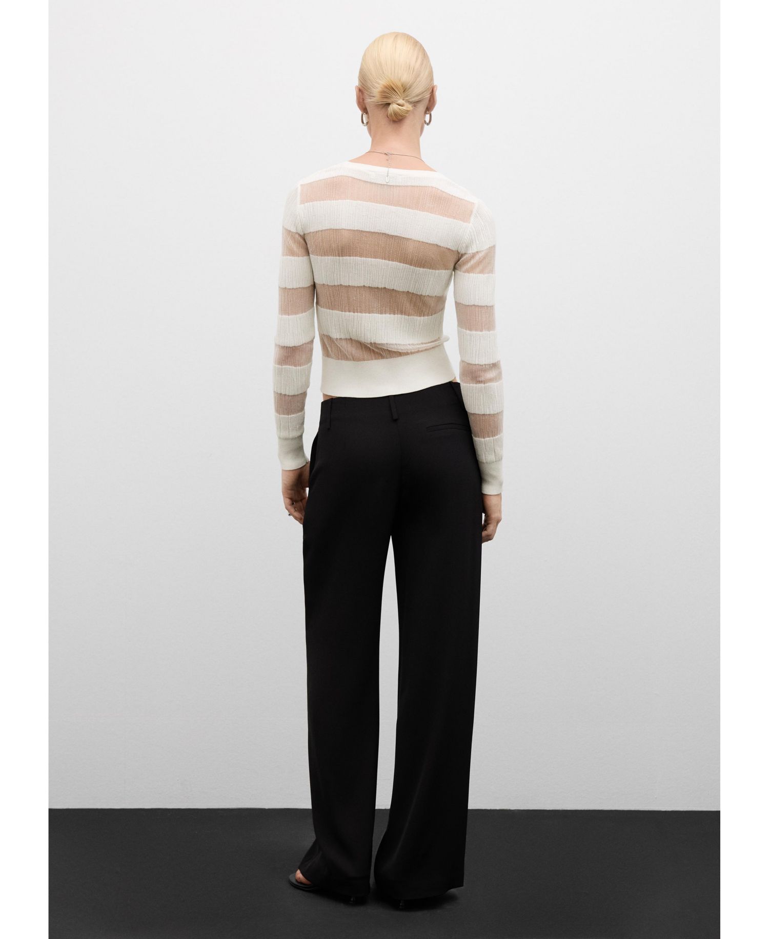 Women's Sheer Textured Cardigan Sweater