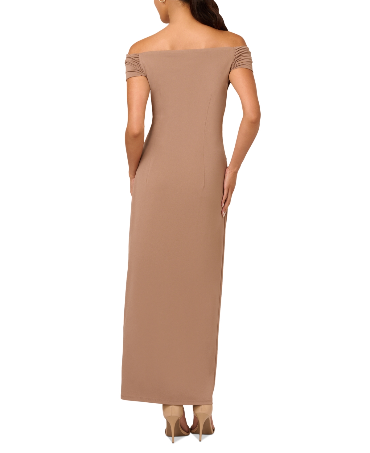 Adrianna by Adrianna Papell Women's Off-The-Shoulder Midi Sheath Dress