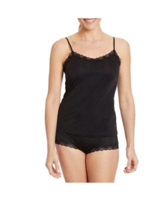 Women's Soft Silk Lace-Trim Camisole