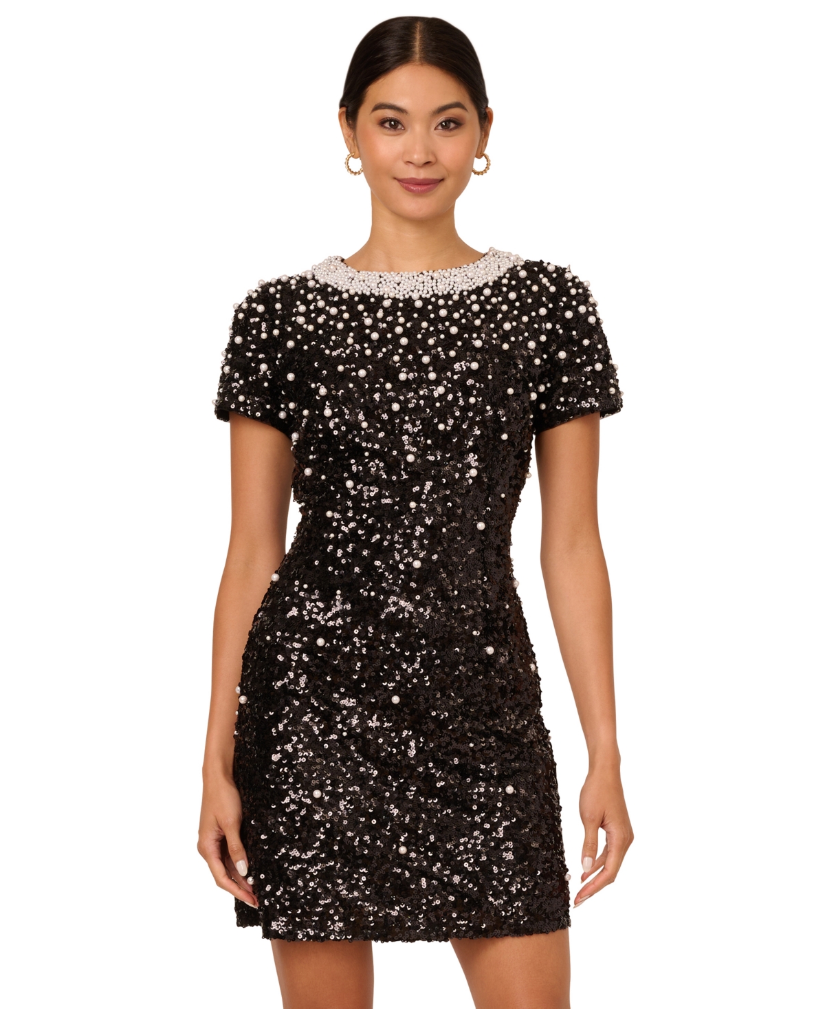 Adrianna by Adrianna Papell Women's Embellished Dress -Ivory