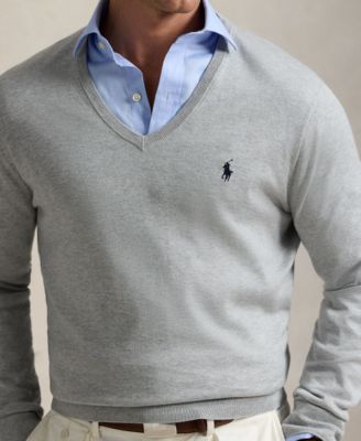 Men's Cotton V-Neck Sweater