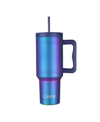 Insulated Stainless Steel 40 oz Tumbler with Handle and Straw Lid, Cupholder friendly