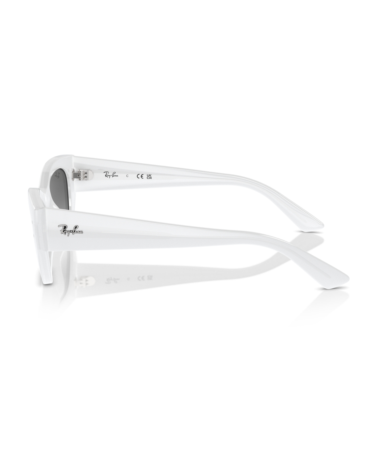 Ray Ban Ray-ban Womens White Rb4430 Zena Irregular-frame Acetate Sunglasses In White Snow