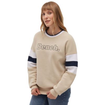 Женская толстовка Bench DNA с круглым вырезом и рукавами в полоску от Hendra