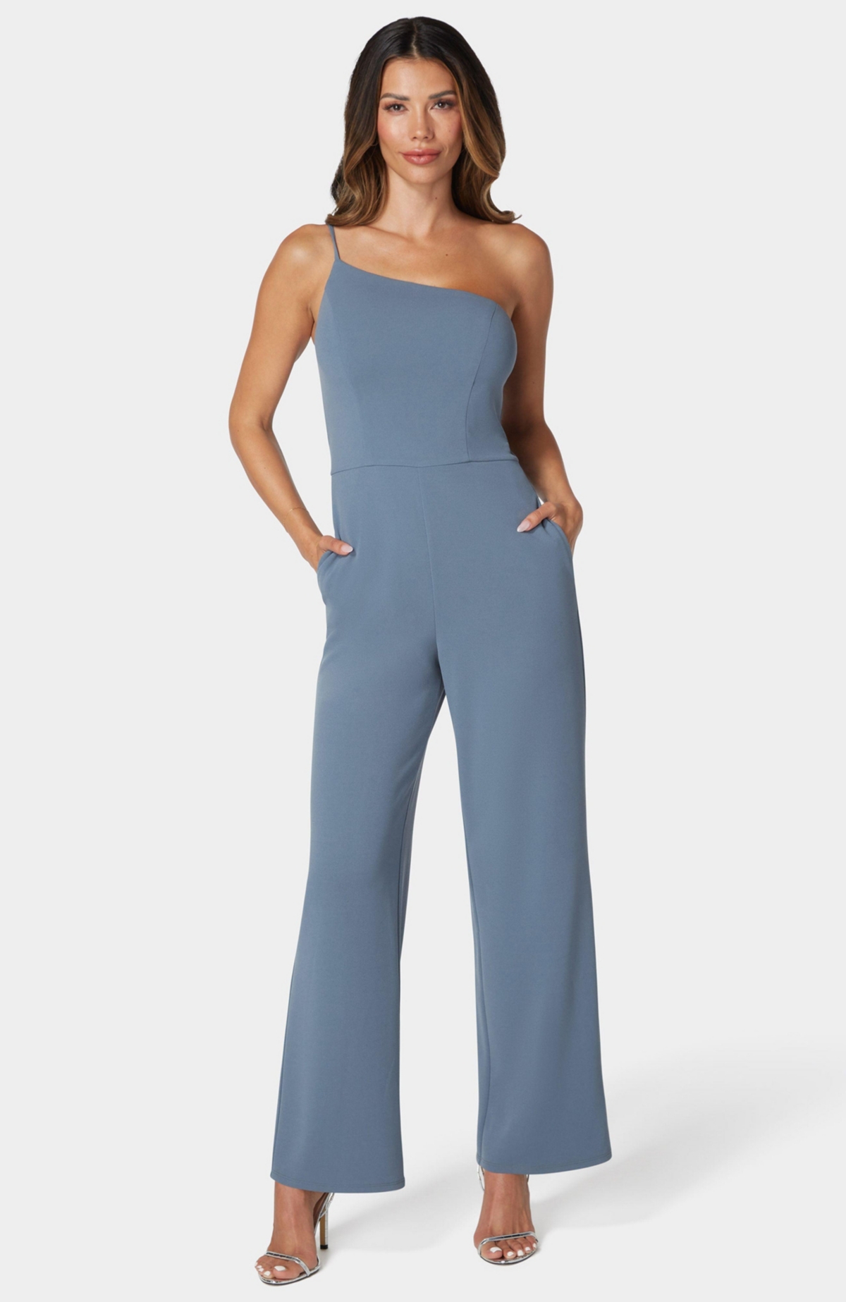 Women's One Shoulder Core Jumpsuit - Denim
