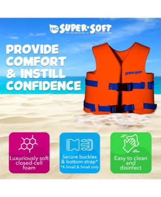 Super Soft Child Life Jacket Swim Vest, X Small, Sunset Orange