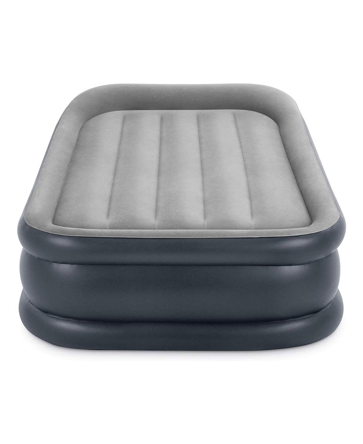 Intex Dura Beam Deluxe Pillow Raised Air Mattress Bed with Built In Pump, Twin