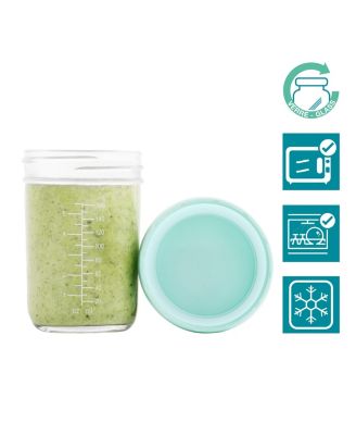 Babybowls Glass (x8) 4x 4oz + 4x 8oz glass bowls food storage set