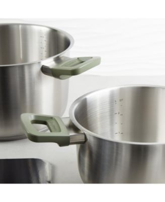 Leo Bolt 8pc Recycled Stainless Steel Cookware Set, Green
