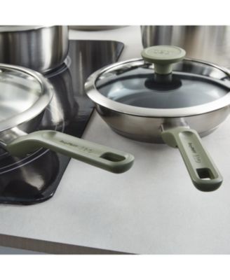 Leo Bolt 8pc Recycled Stainless Steel Cookware Set, Green