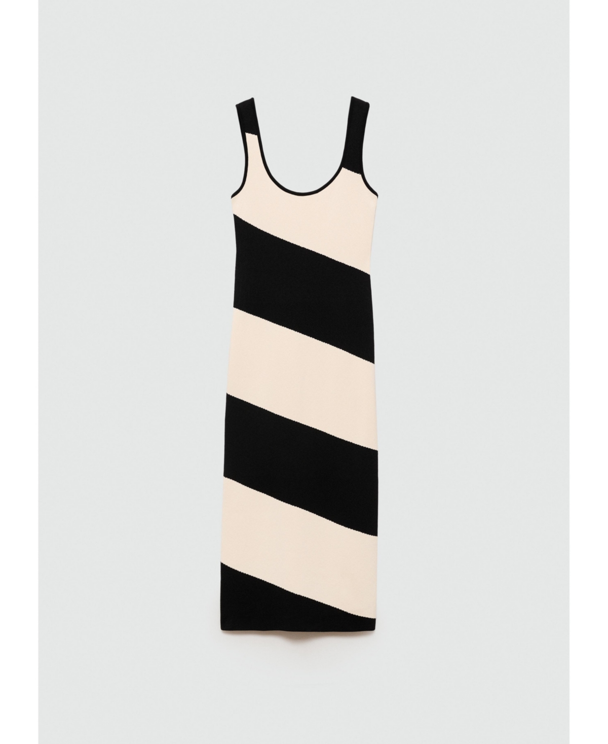 Mango Stripe Sleeveless Knit Midi Dress In Multi