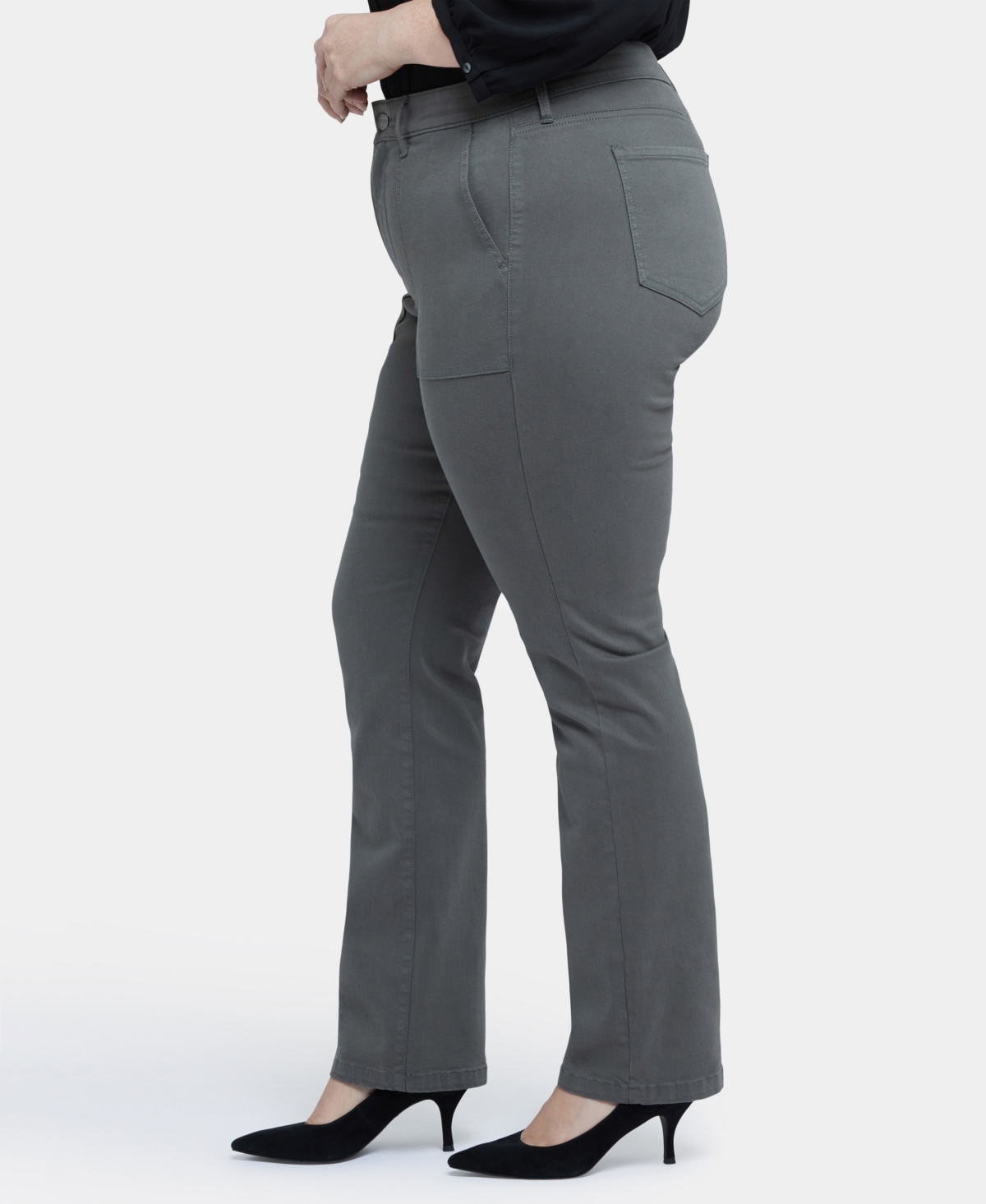 Nydj Marilyn Utility Straight Leg Jeans In Vine Leaf