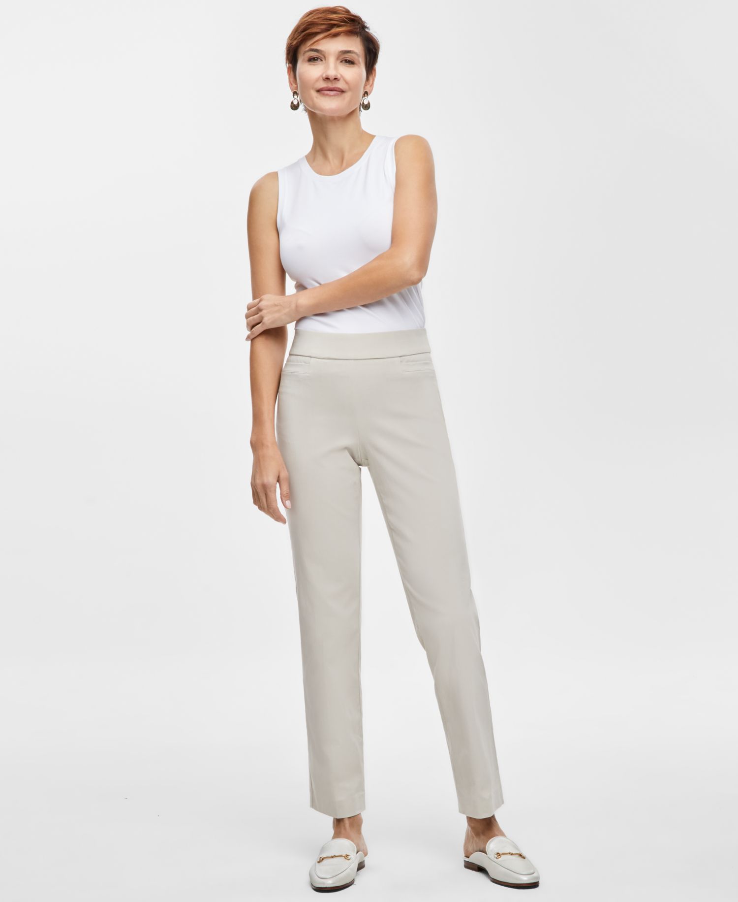Women's Tummy Control Pull-On Slim-Leg Pants