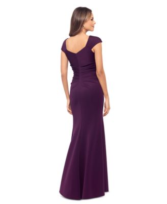 Women's Asymmetric-Neck Side-Slit Gown