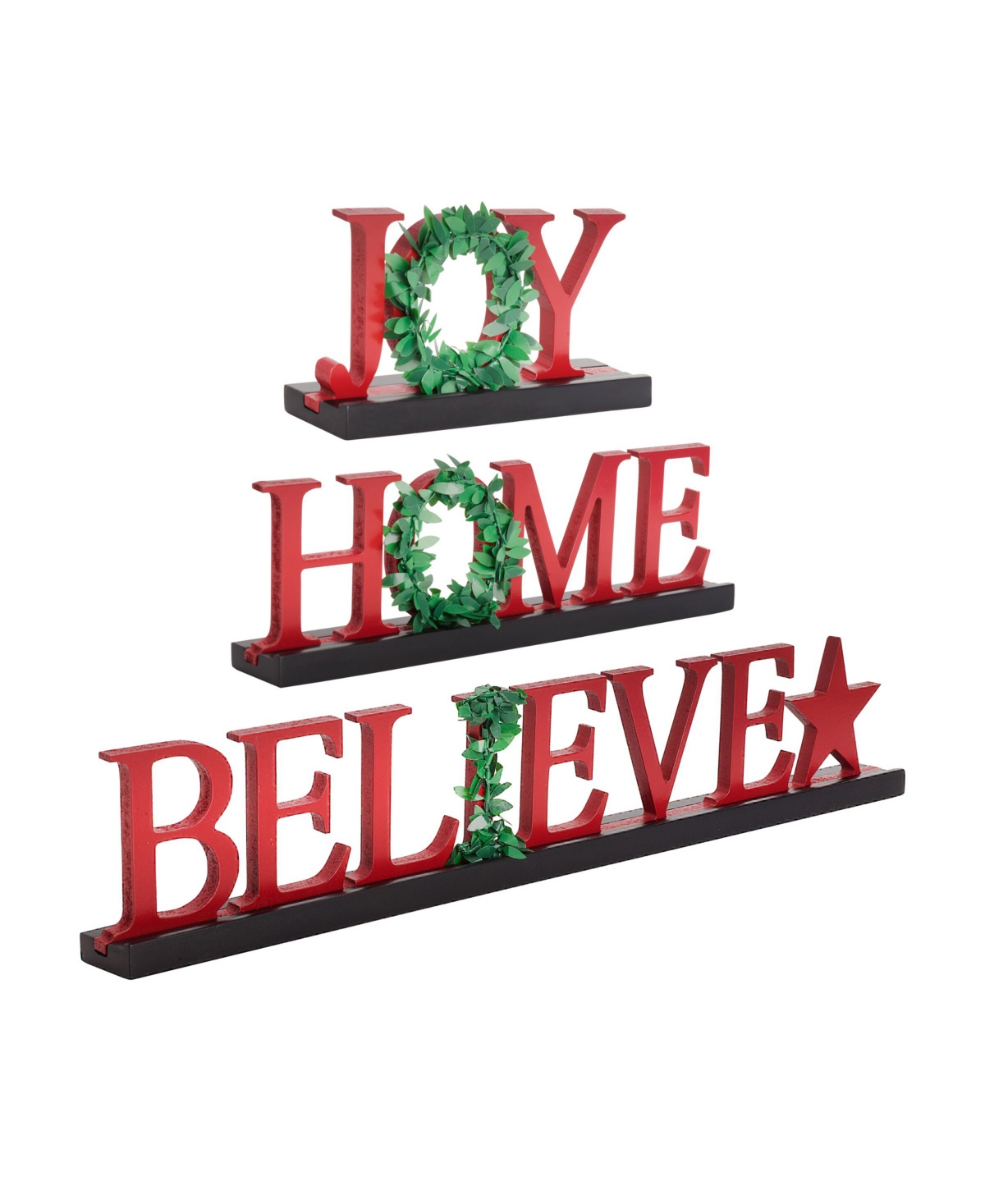 Mikasa Tabletop Holiday Christmas Signs, 3.25 Inches In Multi