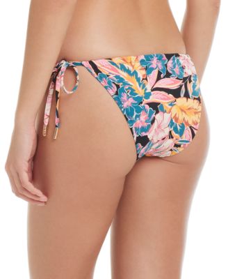 Women's Shirred Tie Side Triangle Bikini Bottoms