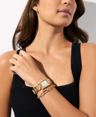 Michael Kors Women's Emery Three-Hand Gold-Tone Stainless