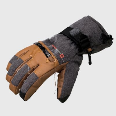 Men's Waterproof Snow Gloves Zipper Pockets Winter Sport Mittens