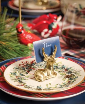 Holiday Tartan Accent Plates, Set of 4