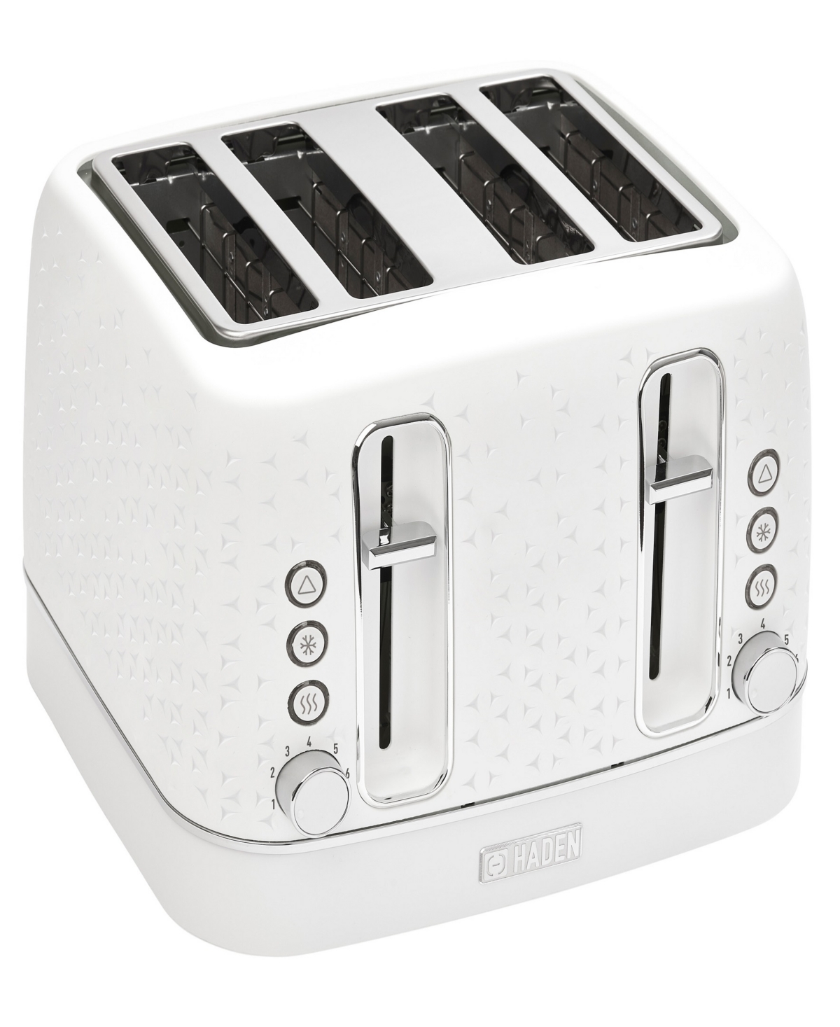 Haden Starbeck 4-slice Wide Slot Toaster In Black,chrome