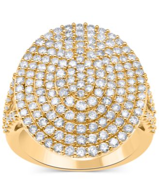 Diamond Concentric Circle Cluster Statement Ring (1 ct. t.w.) in 14k Gold