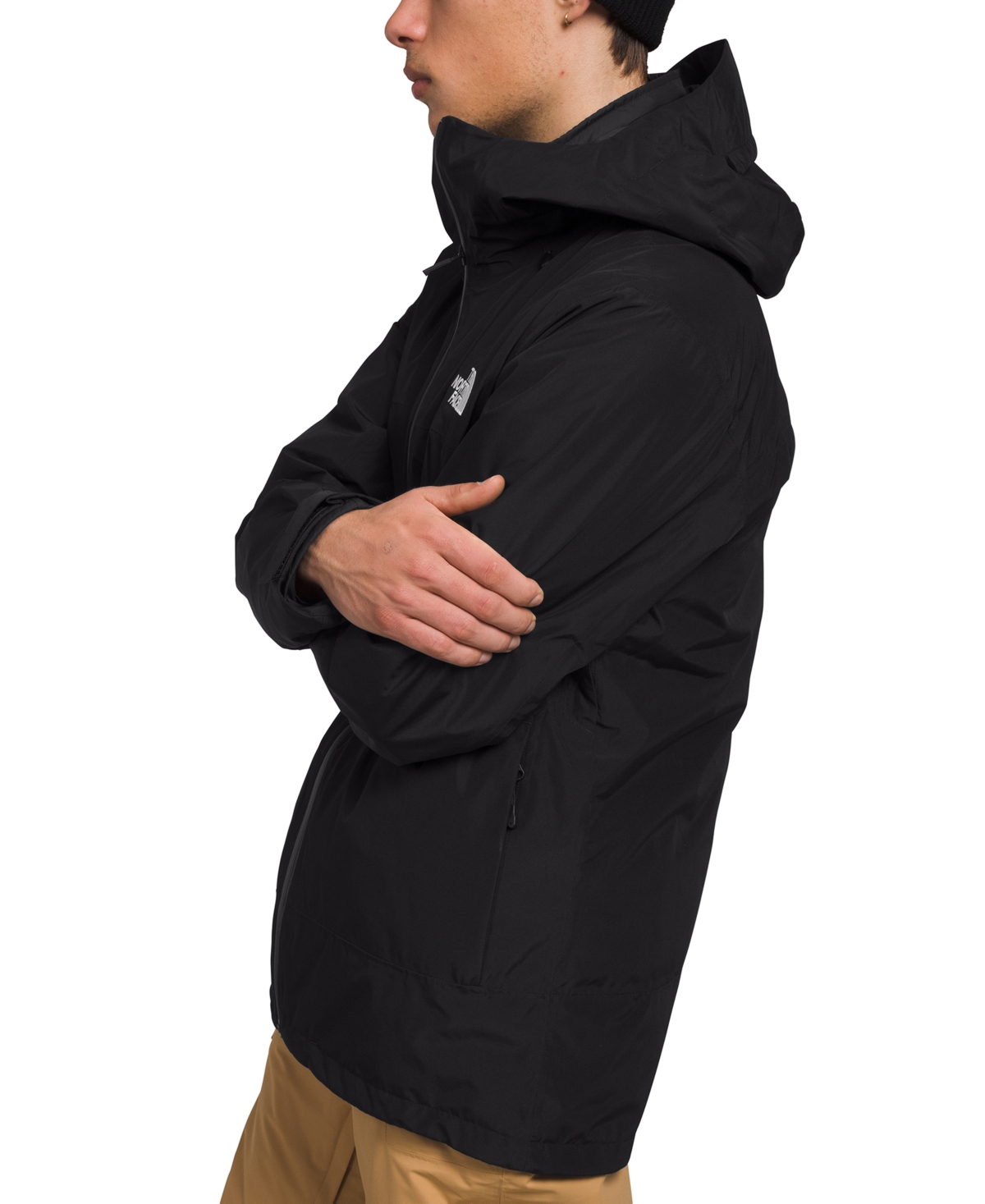 The North Face Dryvent Mono Black Jacket With Logo Printed On The Front In Tech Fabric Man In Tnf Black-npf