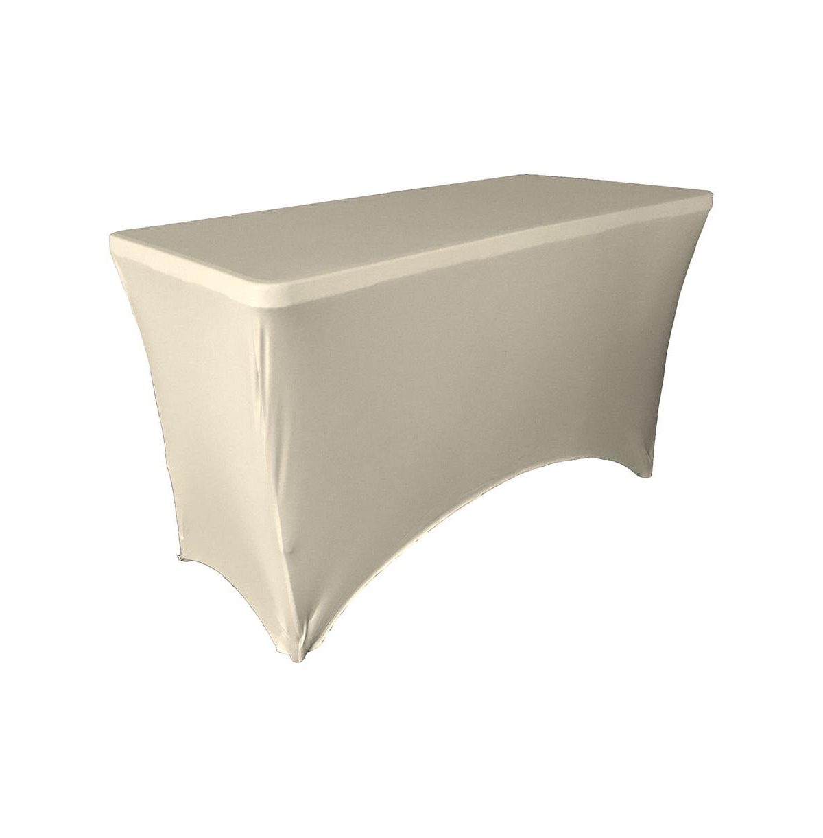 Slickblue 48x30x30-Inch Rectangular Spandex Tablecloth Stretch Fit, Wrinkle-Resistant, Ideal for Event Tables