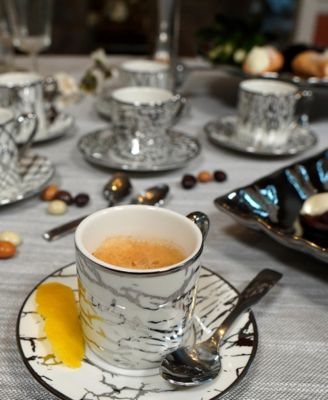 Matrix Espresso Cups & Saucers Set, Service for 6