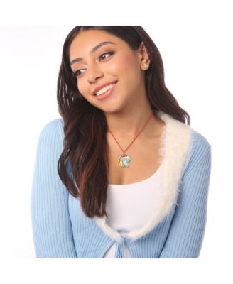 Lilo and Stitch Christmas Necklace and Earring Set