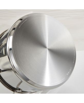 DiNA Helix Recycled 18/10 Stainless Steel 7.25" Stockpot 2.2qt., Glass Lid