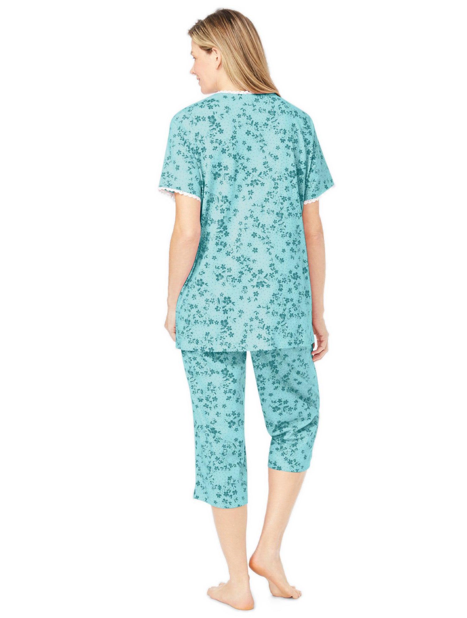 Women's Only Necessities 2-Piece Pintuck Tee and Capri Sleep Set